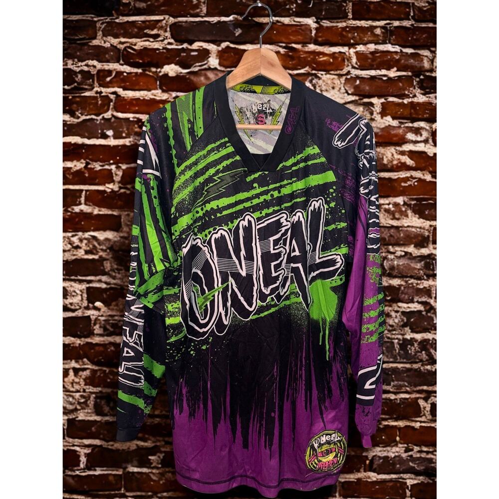 O'Neal Mayhem Motocross Jersey Crypt Monster Energy Style Y2K Sz S EUC